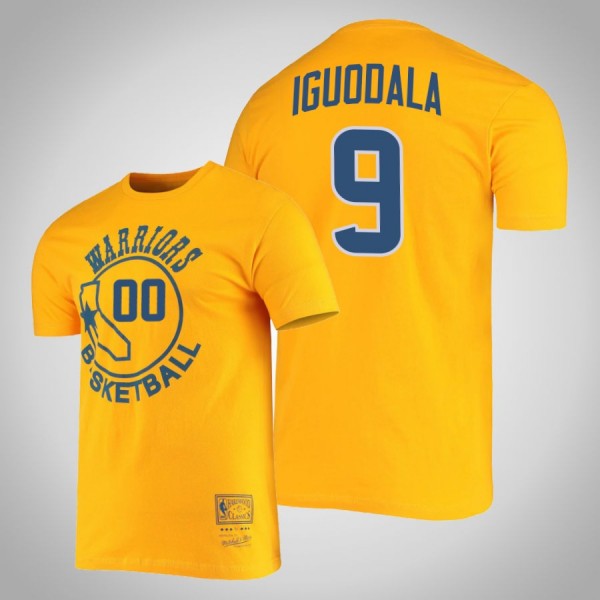 Andre Iguodala Golden State Warriors #9 Gold T-shi...