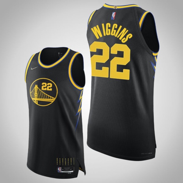 Andrew Wiggins #22 Golden State Warriors Black Cit...