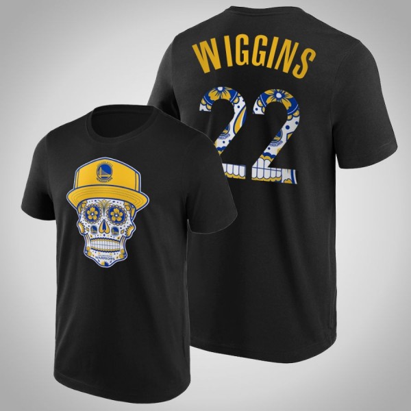 Golden State Warriors #22 Andrew Wiggins Black His...