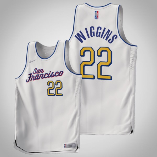 2022-23 Golden State Warriors Andrew Wiggins Cream...