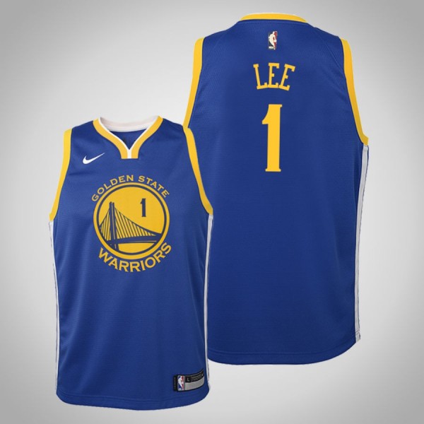 Youth Golden State Warriors Damion Lee #1 Royal Je...