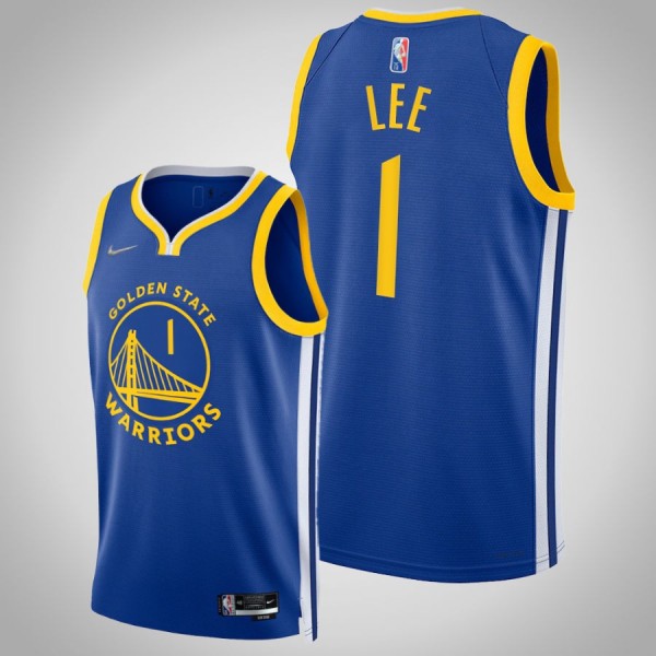 Damion Lee #1 Warriors Icon Edition 2022 Royal Jer...