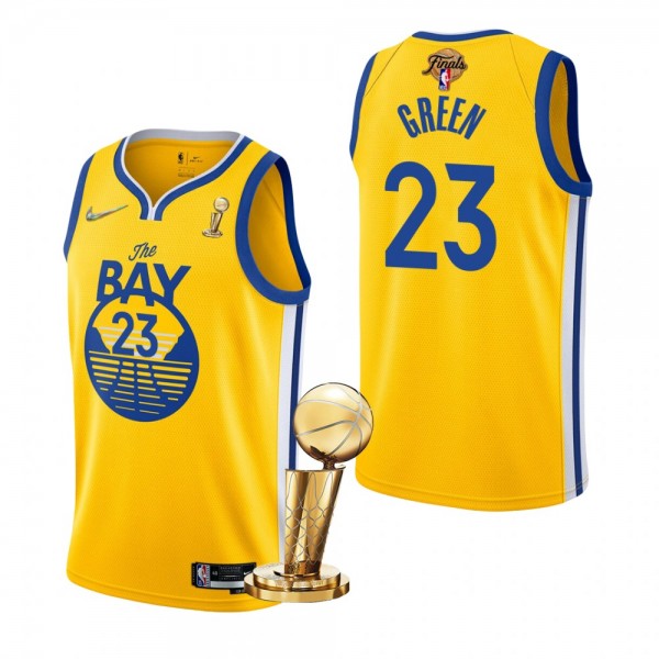 2022 NBA Finals Champions Golden State Warriors Draymond Green Gold Statement Jersey #23