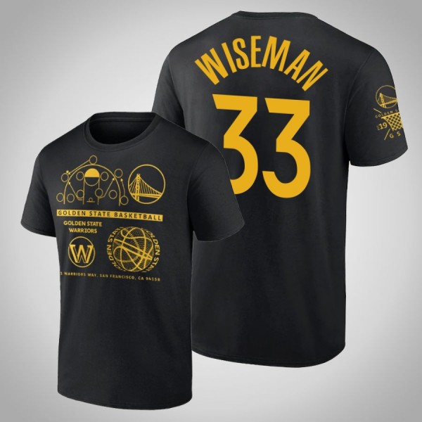 James Wiseman Golden State Warriors #33 Black T-Sh...