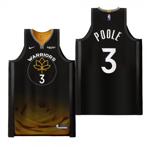 2022-23 Golden State Warriors Jordan Poole Black C...