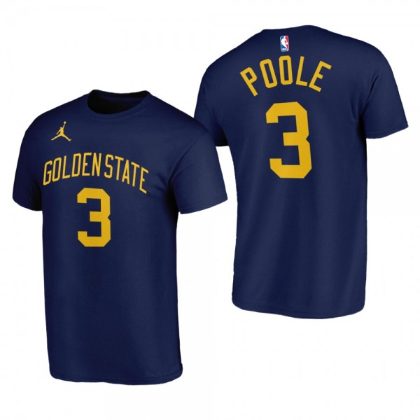 Jordan Poole Golden State Warriors #3 Navy T-Shirt...