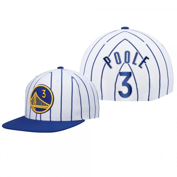 Jordan Poole Golden State Warriors Fitted Cap Whit...