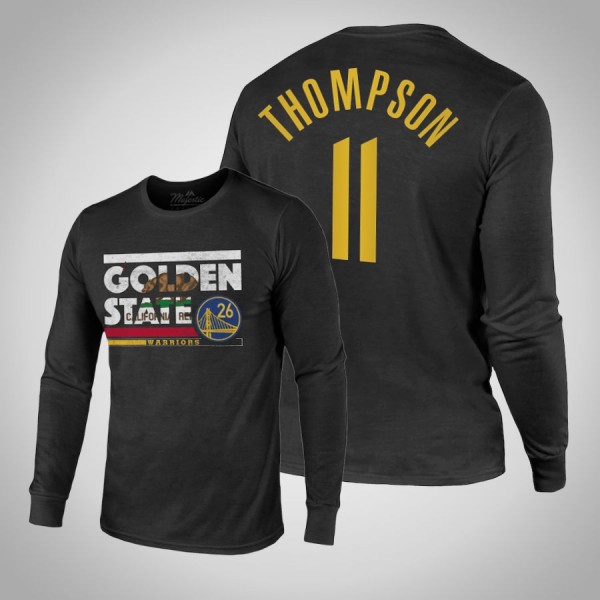 Golden State Warriors #11 Klay Thompson Black City...