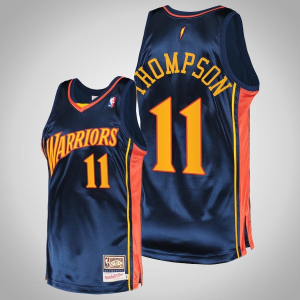Golden State Warriors #11 Klay Thompson Navy Hardw...