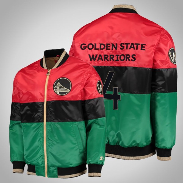 Golden State Warriors Moses Moody Red Green Jacket...