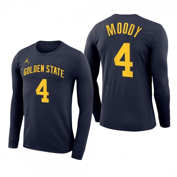 Golden State Warriors #4 Moses Moody Navy Statemen...