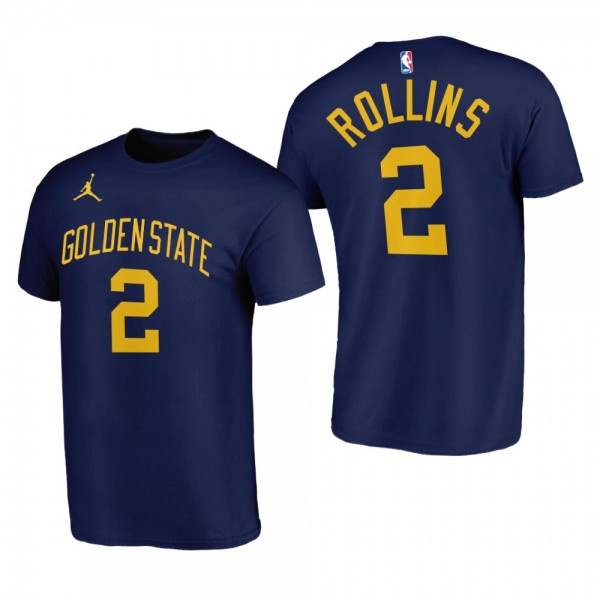 Ryan Rollins Golden State Warriors #2 Navy T-Shirt...