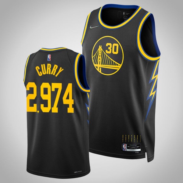 Stephen Curry 2974th 3-points Record Warriors Blac...