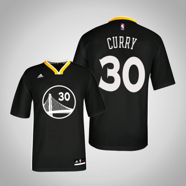Golden State Warriors Stephen Curry #30 Black Repl...