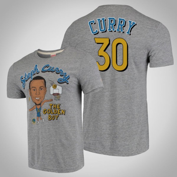 Stephen Curry Golden State Warriors #30 Gray T-Shirt Superstar Return Player Graphic