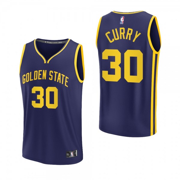 Golden State Warriors Stephen Curry #30 Navy Fast ...