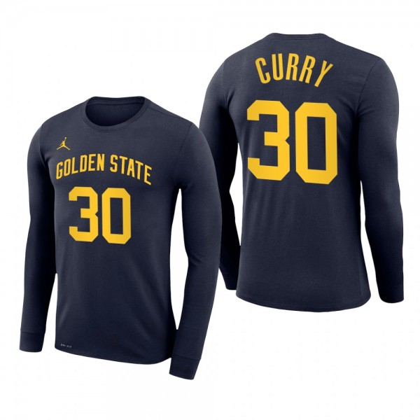 Golden State Warriors #30 Stephen Curry Navy State...