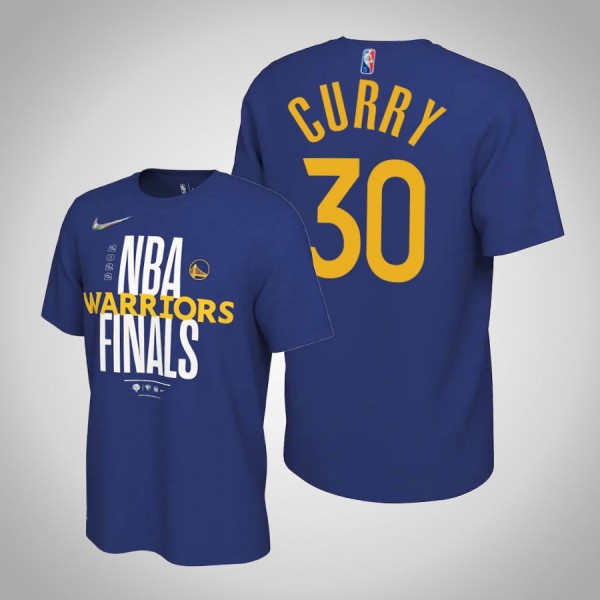 Stephen Curry Golden State Warriors #30 Royal T-Shirt 2022 NBA Finals Spirit
