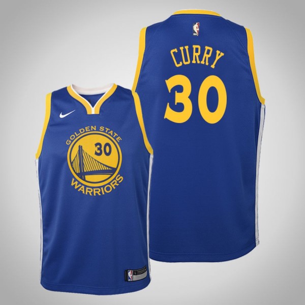 Youth Golden State Warriors Stephen Curry #30 Roya...