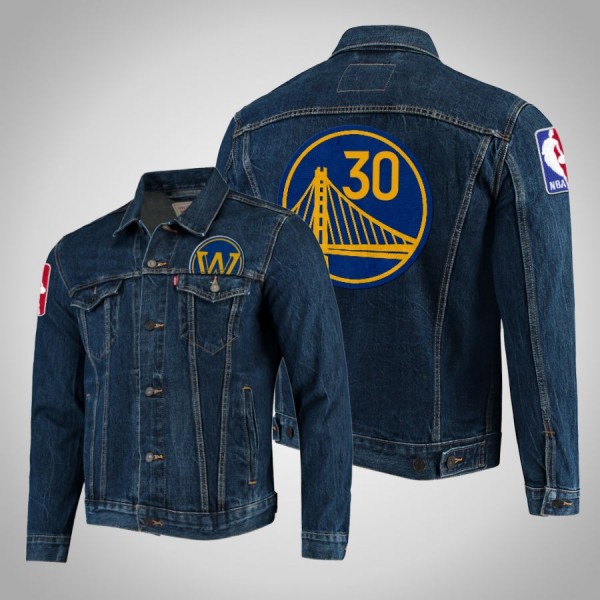 Golden State Warriors Stephen Curry Blue Jacket #3...
