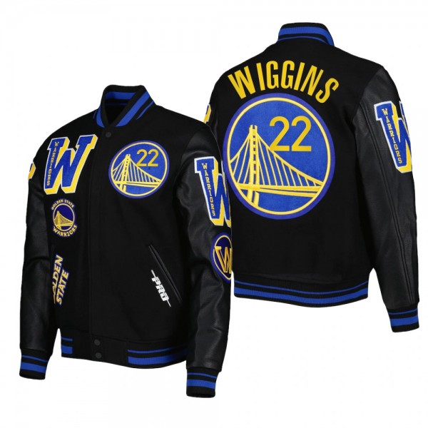 Golden State Warriors Andrew Wiggins #22 Black Jac...